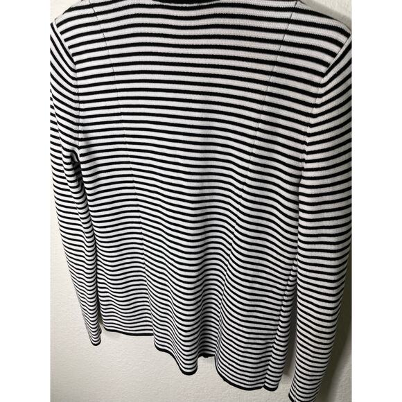 Talbots White and Black Striped Open Cardigan Women's size xsmall - Picture 5 of 5